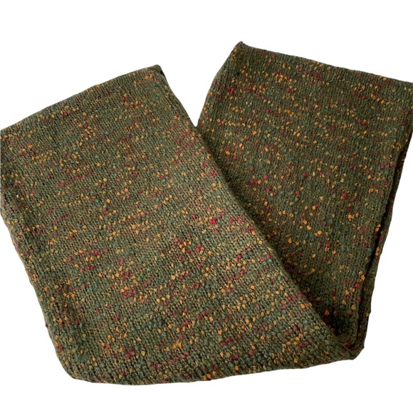 J. Jill Accessories - J Jill Green Nubby Chunky Knit Marled Infinity Scarf One Size